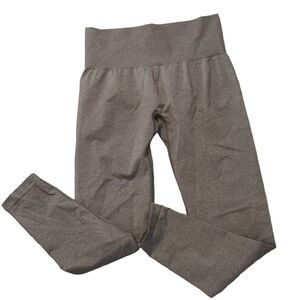 NVGTN gray cropped leggings size Large